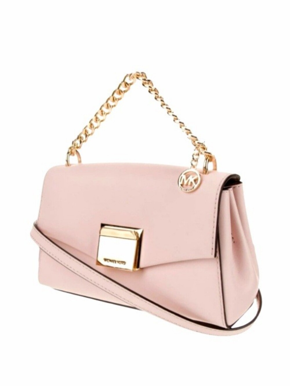 Michael Kors Lita Small Crossbody Bag Powder Blush Pink Leather NWOT